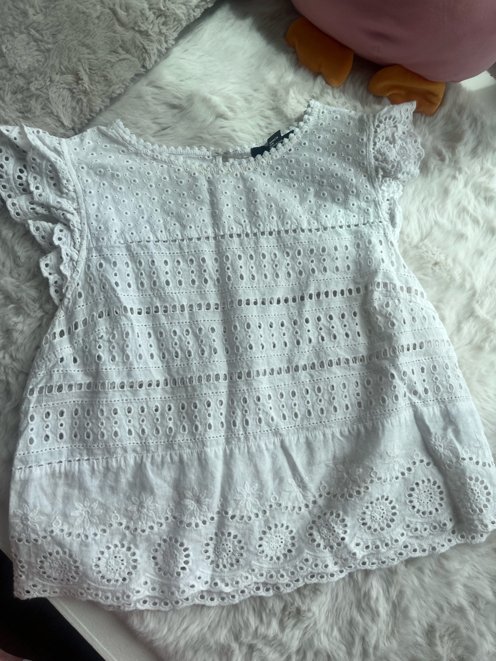 White Eyelet Lace Women’s Top